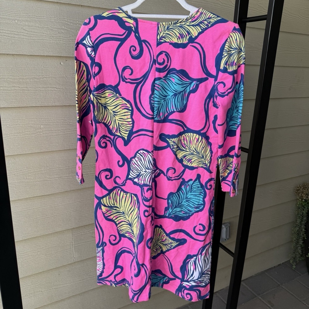 Lilly Pulitzer Geanna Swing Dress Women's Mini Small Pink Tropical Resortwear - Picture 4 of 7
